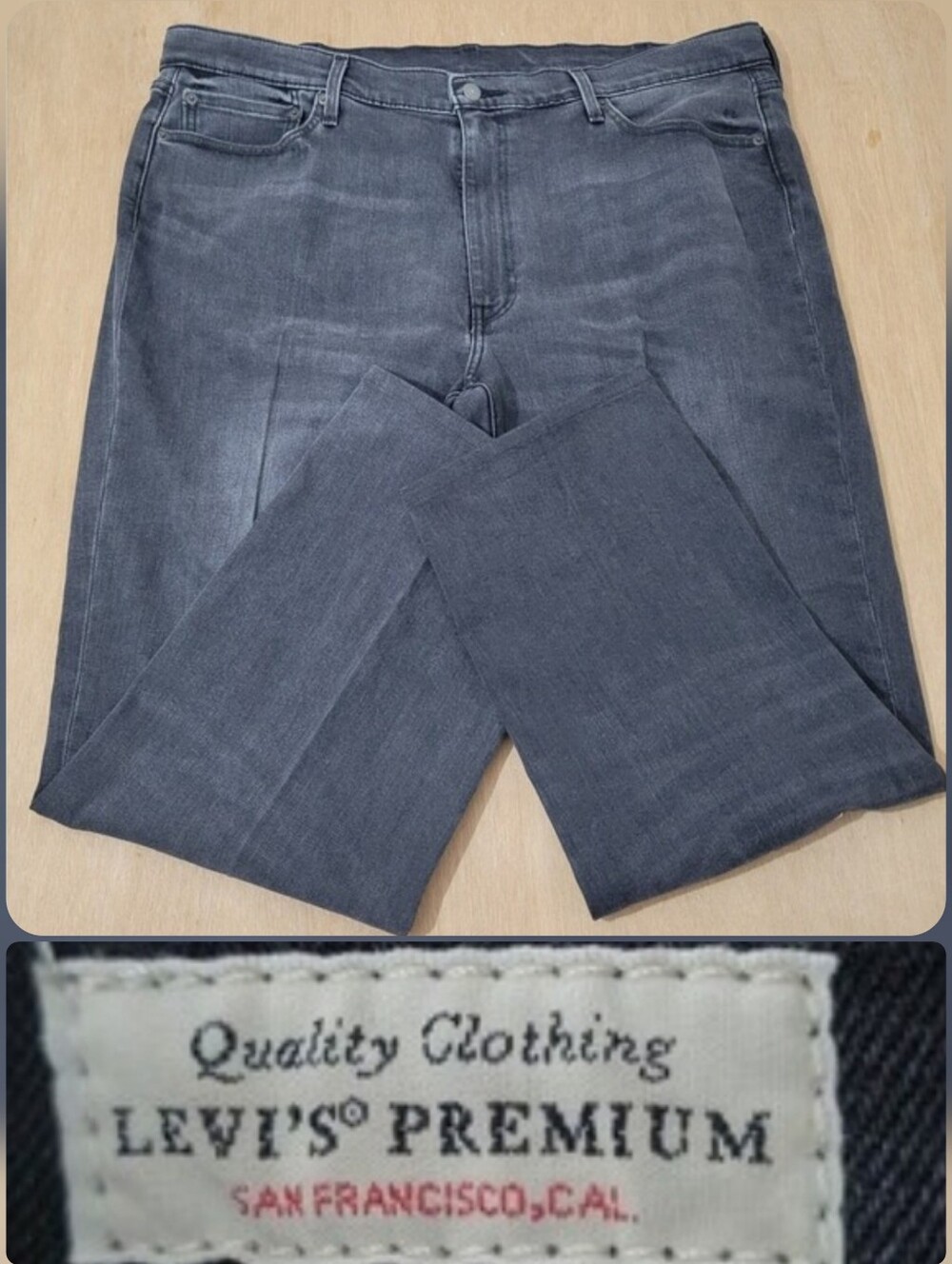 Levis Premium Jeans Size 42x29Men's Black Denim 541' Lot